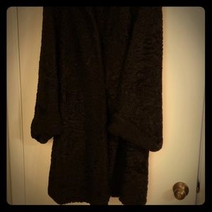Black Persian Lamb Fur Coat
